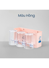 Kệ Để Bàn Chải, Cốc Và Kem Đánh Răng Việt Nhật, Bộ Cắm Bàn Chải 3 cốc - Nhựa Việt Nhật Chính Hãng