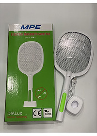 Vợt muỗi MPE VM1 thông minh 2 in 1 tích hợp chức năng tự động bắt muỗi, cổng sạc USB, có đèn led báo - Hàng chính hãng