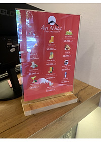 Menu mica A5 đế gỗ Nhatvywood NV5102