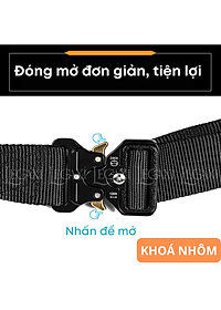 Thắt Lưng Dây Nịt Khóa Nhôm Canvas Quân Đội Tháo Nhanh Vải Nylong Dù Thời Trang Nam Nữ Unisex Legaxi