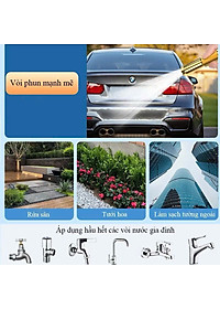 Vòi Tưới Cây, Vòi Xịt Rửa Xe Đa Năng Tăng Áp Lực Nước Cực Mạnh 10m, Lắp Vòi Nước Thông Thường (Đầu Vòi Đồng) - HÀNG CHÍNH HÃNG MINIIN