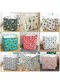 Giỏ đựng quần áo bằng vải cỡ lớn , túi đựng chăn gấp gọn Chính Hãng TOKDODO (Giao Màu Ngẫu Nhiên)