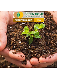 Phân Trùn Quế Greenhome, Bao 2kg, Dinh Dưỡng Hữu Cơ, Không Mùi, Tốt Cho Lan, Bonsai, Rau, Cây Ăn Trái
