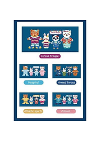 BỘ XẾP HÌNH THAY QUẦN ÁO GIA ĐÌNH NHÀ THỎ - GẤU - ĐỘNG VẬT