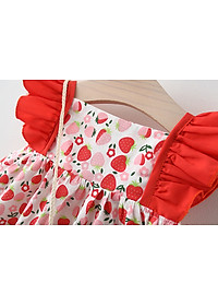 Set đầm xòe bé gái kèm túi đeo chéo xinh xắn, đầm đi biển mùa hè cho bé từ 9-18kg - váy cho bé dễ thương (SD-3759G)