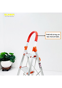 Thang nhôm ghế gia đình 4 bậc SUMIKA SK304 - Chiều cao 1.0m, tải trọng 150kg