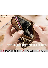 Ví nam đựng tiền đựng chìa khóa đựng thẻ đa năng 100% da bò thật cao cấp phong cách mới