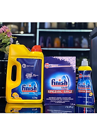 Combo Bột Rửa Bát Finish Nhật 2,2kg + Bóng Finish 400ml + Muối Finish 1,2kg