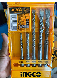 Bộ 5 mũi khoan bê tông đuôi gài hiệu Ingco-AKD2052