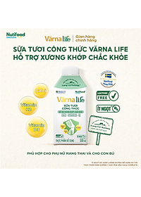 Thùng Thực phẩm bổ sung Värna Life sữa tươi công thức (Xanh) (12 Hộp x 200ml)