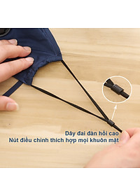 Khẩu trang vải có van lọc khí kèm miếng chắn nhựa ngăn giọt bắn cao cấp