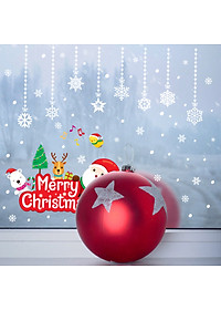 Sticker Decal tráng trí giáng sinh phù hợp trang trí shop, cửa hàng