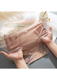 Combo 3 Quần lót nữ lụa tàng hình,đũng kháng khuẩn,co giãn 4 chiều,mềm mại,thoáng mát, cạp cao không lộ viền