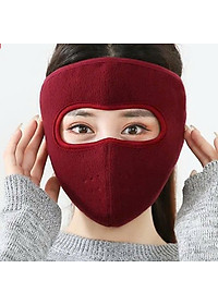 COMBO 2 Khẩu trang ninja vải nỉ kính che kín mặt kín tai chống nắng gió lạnh bụi - khau trang kinh che kin MÀU ĐEN