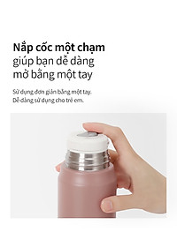 Bình giữ nhiệt Lock&Lock 505ml Maman Cup Vacuum Bottle LHC1487 - Hàng chính hãng, nắp dùng làm cốc nước uống - JoyMall