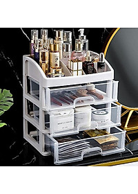 Kệ Đựng Mỹ Phẩm , Đồ Trang Điểm Trong Suốt 4 Tầng 9 Ngăn , Có Ngăn Kéo Bền Đẹp - Hàng Chính Hãng 