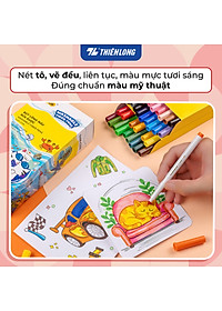 Bút Lông Màu Thiên Long Fiber Pen Washable SWM-C006 - 36 Màu- Viết Được Nét Mảnh Nét To- Mực rửa được