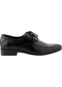 Giày Tây Nam Vân Đà Điểu Cột Dây Huy Hoàng HT7164 - Đen