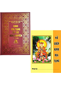 Combo Kinh Địa Tạng Bồ Tát Bổn Nguyện Trọn Bộ - Bìa Cứng + Vở Chép Kinh Địa Tạng ( Tặng Kèm Tờ Chú Đại Bị )