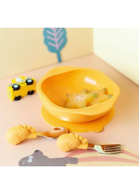 Bát ăn dặm silicon có đế hút chân không chống đổ cho bé Marcus & Marcus, từ 12 tháng