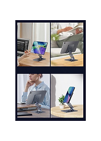 Giá Đỡ Ipad Hợp Kim Nhôm Để Bàn Xoay 360 Độ Cho Điện Thoại, Máy Tính Bảng L01 - Hàng chính hãng