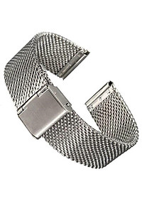 (TẶNG CHỐT VÀ DỤNG CỤ THAY DÂY) Dây đồng hồ kiểu lưới(dây mesh) thép không gỉ size 18mm 20mm 22mm ảnh thật 100%
