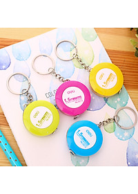 Móc Đeo Chìa Khóa Kiêm Thước Dây rút dài 1,5m-Màu Ngẫu Nhiên