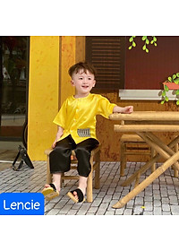 Bộ bà ba cho bé trai đi chơi biểu diễn đẹp từ 12-40kg chất lụa mềm mát (kèm khăn)