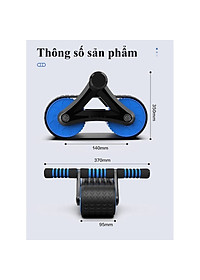 Con Lăn Bánh Xe Tập Cơ Bụng,Sử Dụng Công Nghệ Mới Có Phanh Lò Xo Trợ Lực + Tặng Kèm Thảm Lót Gối