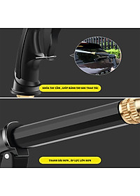 Bộ dây và vòi xịt rửa xe tưới cây tăng áp thông minh 810-2576 (dây xanh-cút nối đồng)