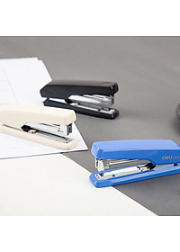 Dập ghim #10 Deli, 15 trang Đen, Xám, Xanh - 1 cái E0229