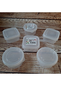 Combo 6 hộp đựng đồ ăn dặm NAKAYA Nhật Bản (3 hộp tròn 180ml + 3 hộp vuông 200ml)