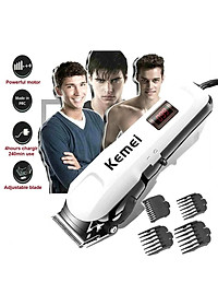 Tông Đơ Cắt Tóc KEMEI 809 Loại Có Dây, Công Suất 12W, Lưỡi Cắt Titatium, Động Cơ Hạn Chế Tiếng Ồn - Máy Hớt Tóc Đa Năng - Hàng Chính Hãng 
