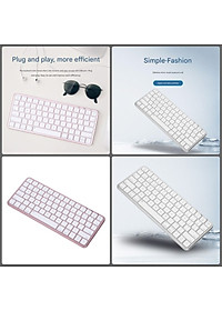 Bàn phím không dây mini K23 kết nối bluetooth + Usb wireless pin sạc hỗ trợ đa nền tảng thiết bị hàng nhập khẩu