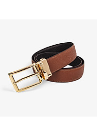 Thắt lưng nam, dây nịt nam da bò Saffiano 2 lớp Bụi Leather L109 - Khóa cài xoay 360 độ, dùng được cả 2 mặt - Bảo hành 12 tháng