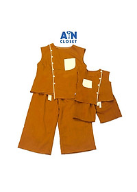 Bộ quần áo lửng cho mẹ Nâu xước - AICDMEUVNTQJ - AIN Closet