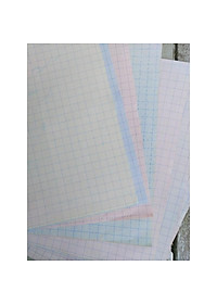 10 xấp thủ công 7 màu (70 tờ )không keo có kẻ ô khổ giấy A5