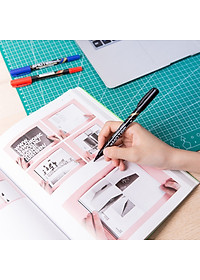 Bút lông dầu dạ kính hai đầu Deli - Bút dạ chết không xoá được - Nhiều màu