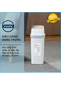 Thùng Rác Nhựa Nắp Lật Inochi 10 Lít Rất Đẹp Làm Sọt Rác Văn Phòng, Khách Sạn, Đựng Rác Gia Đình, Để Bàn Trong Nhà