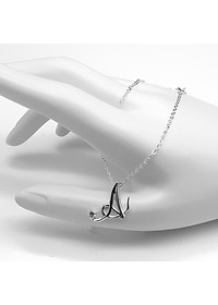 Dây Và Mặt Dây Chuyền Nữ Bạc Hiểu Minh CC001.A - Chữ A  - Bảo Hành Vĩnh Viễn ( Hàng Chính Hãng ) 
