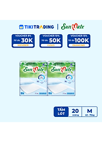 Combo 2 Tấm lót SunMate cải tiến mới 10 miếng (45 x 70cm)