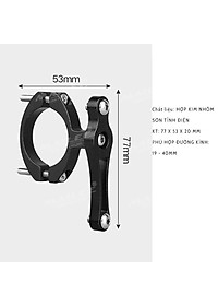 Pad gắn giá đỡ bình nước xe đạp chất liệu Nhôm lắp đặt ngang dọc cho đường kính 19-44mm - Mai Lee
