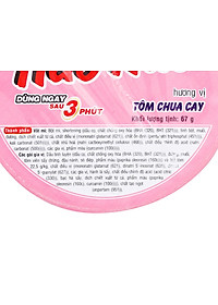 Thùng 24 Ly Mì Hảo Hảo Handy Hương Vị Tôm Chua Cay