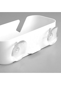 Giá để xà bông, mút rửa chén dạng lưới nội địa Nhật Bản, khay kết hợp với hai núm hít chân không nên rất chặt khi treo trên tường - nội địa Nhật Bản 