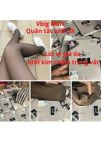 Quần tất lưới 3D SK co giãn lót nỉ chống xước giả da 