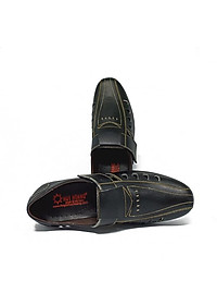 Giày rọ nam Huy Hoàng da bò màu đen HT7784