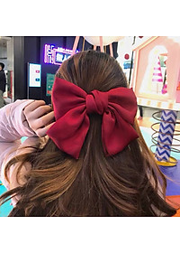 Kẹp tóc nơ lớn Hàn Quốc , cặp tóc nơ sau dễ thương KT13 chất liệu lụa mềm mại