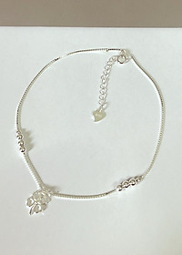 Lắc chân bạc nữ trang sức bạc Ý S925 Bạc Xinh Huệ Ngân - Cỏ bốn lá may mắn RYBJ50063