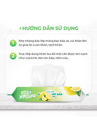 Khăn giấy ướt lau bếp Ecowipes khổ lớn 30x20 cm Kitchen Wipes gói 42 tờ loại bỏ dầu mỡ và vết bẩn nhanh chóng