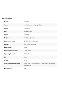 Đèn ốp trần Yeelight Arwen C-Series 450C/550C LED RGB hắt trần thông minh điều khiển bằng App - Hàng Chính Hãng